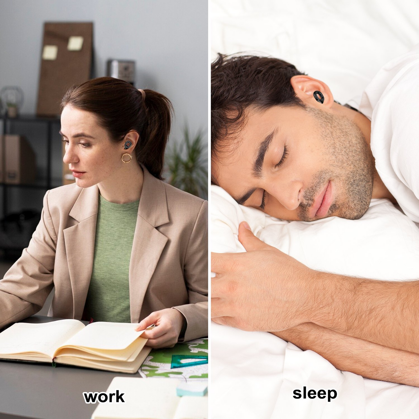 Aptkdoe Ear Plugs for Sleeping Noise Cancelling, Reusable Silicone Earplugs for Sleeping,Concerts,Work,Study,8 Size Eartips with Small Box, 35dB for Noise Reduction Silicone Earplugs