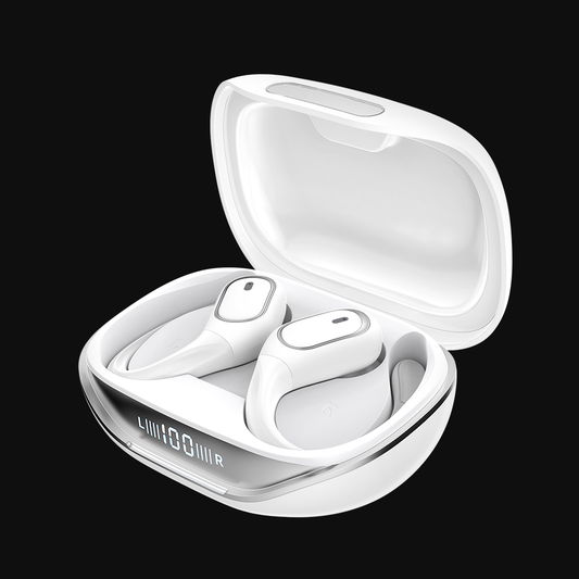 PDZOR Wireless Earbuds Bluetooth 5.3 Headphones with 80H Playback, IPX7 Waterproof Over Ear Buds with LED Power Display for Sports Running Workouts