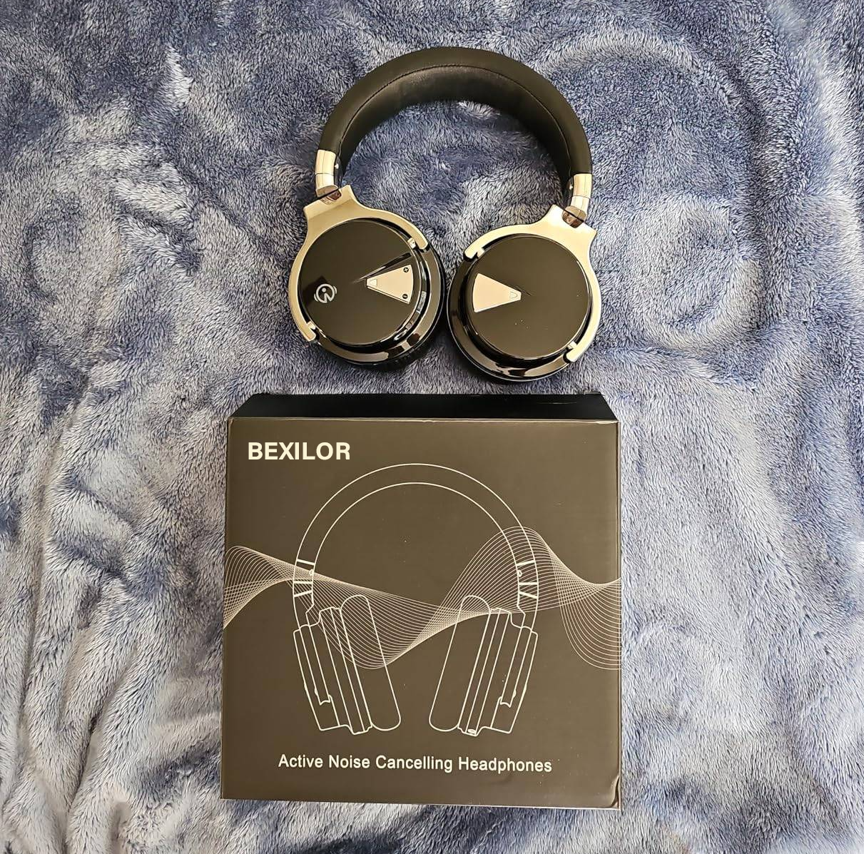 BEXILOR Active Noise Cancelling Headphones with Upgraded Noise Cancellation, Bluetooth Headphones Wireless with HD Sound Vivid Deep Bass, for Home Office Travel Birthday Gift