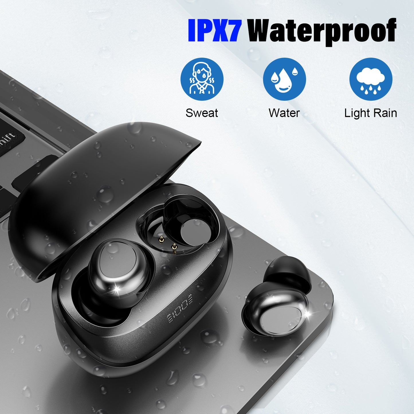 Aptkdoe Sleep Earbuds, Noise Cancelling Wireless Ear buds for Side Sleepers, Bluetooth 5.4 in Ear Light-Weight Mini Headphones, 47H Playtime Clear Calls Earphones for Sleeping, Exercise, Working, Hiking