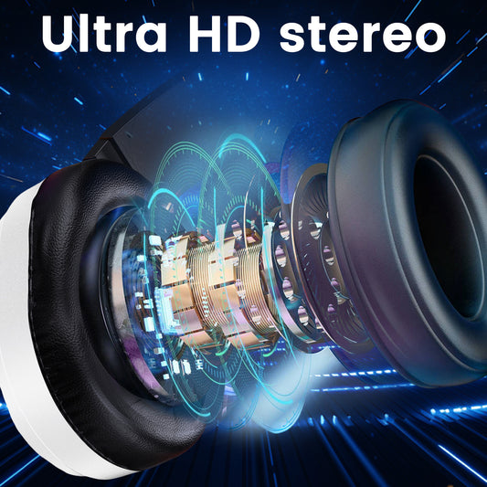 Aptkdoe Gaming Headsets with Noise Cancelling Microphone, Xbox One & PS5 PS4 Headphones, High-Quality Stereo Sound, LED Light, Soft Memory Earmuffs for Ultimate Comfort, Wired Over-Ear Headset for PC, Laptop