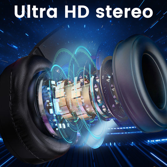 Aptkdoe Gaming Headsets with Noise Cancelling Microphone, Xbox One & PS5 PS4 Headphones, High-Quality Stereo Sound, LED Light, Soft Memory Earmuffs for Ultimate Comfort, Wired Over-Ear Headset for PC, Laptop