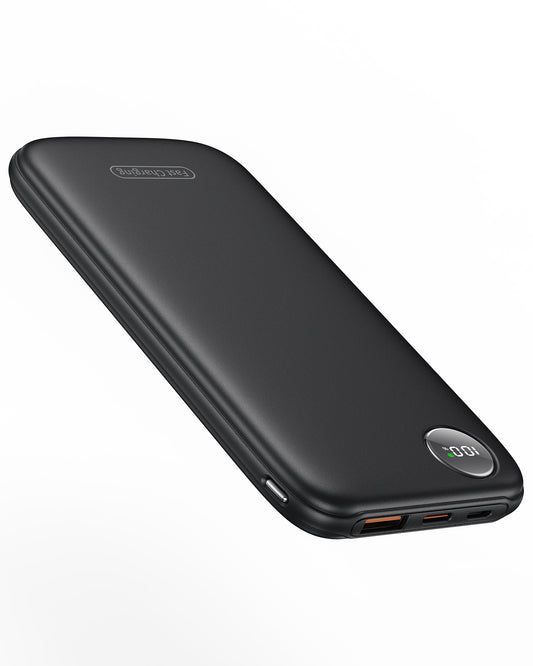 MUGO Fast Charging Power Bank, 10000mah Portable Charger for iPhone, 22.5W USB C in&Out Battery Pack Phone Charger Portable, Slim Powerbank for iPhone 16/15/14 Series, Samsung, Google,Android
