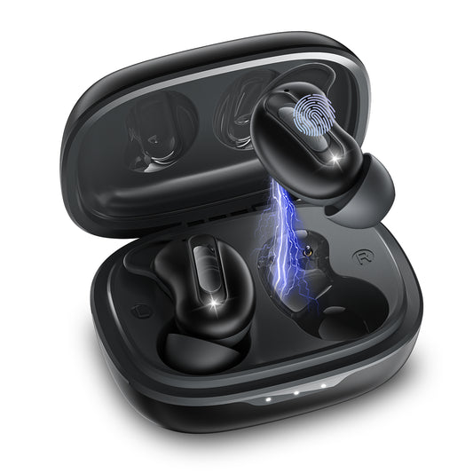 Aptkdoe Sleep Earbuds, Mini ANC Wireless Earbuds, In Ear Bluetooth 5.4 Headphones Deep Bass Stereo, 48H Playtime Ear Buds with 4 Noise Cancelling Mic, IP7 Waterproof Earphones for Side Sleepers,Touch Control