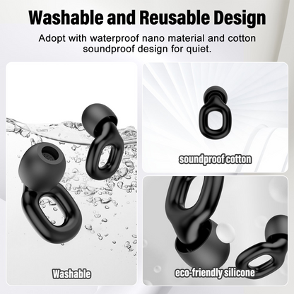 Aptkdoe Ear Plugs for Sleeping Noise Cancelling, Reusable Silicone Earplugs for Sleeping,Concerts,Work,Study,8 Size Eartips with Small Box, 35dB for Noise Reduction Silicone Earplugs