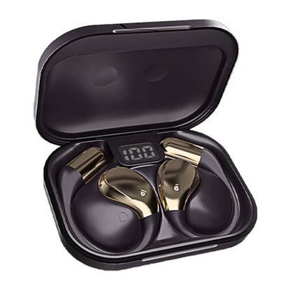 Aptkdoe Open Ear Earbuds, Bluetooth 5.4 Wireless Earphones, 48H Playtime, ENC Microphone Clear Talk, with Earhooks And LED Power Display the Waterproof Headphones, Ideal for Fitness, Travel
