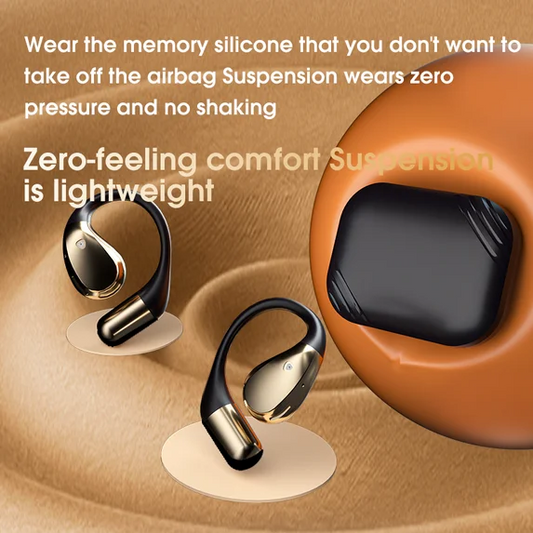 Aptkdoe Open Ear Earbuds, Bluetooth 5.4 Wireless Earphones, 48H Playtime, ENC Microphone Clear Talk, with Earhooks And LED Power Display the Waterproof Headphones, Ideal for Fitness, Travel