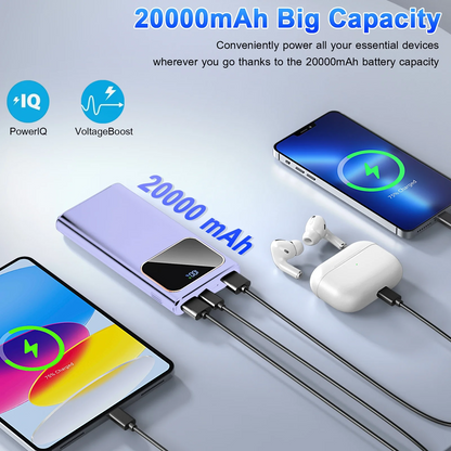 Btootos Portable Charger, 20000mAh Power Bank, 22.5W Fast Charging Battery Pack with USB C/USB A Output, Digital Display Portable Phone Charger for iPhone 16/15/14/13 Pro Samsung Google LG iPad AirPods