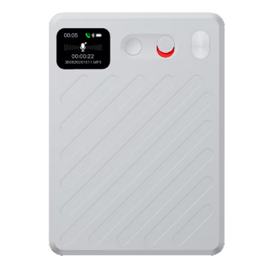 Btootos High-Definition Smart Voice Recorder - Bluetooth V5.4, Long Battery Life, Real-Time Translation, Multifunctional Recording Device White