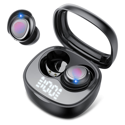 Aptkdoe Sleep Ear Buds, Bluetooth 5.4 Ultra-Mini Sleep Earbuds for Side Sleepers, Hi-Fi Stereo 3D Bass Noise Cancelling Wireless headphones, 53H Playtime with IP7 Waterproof LED Earphones, USB C