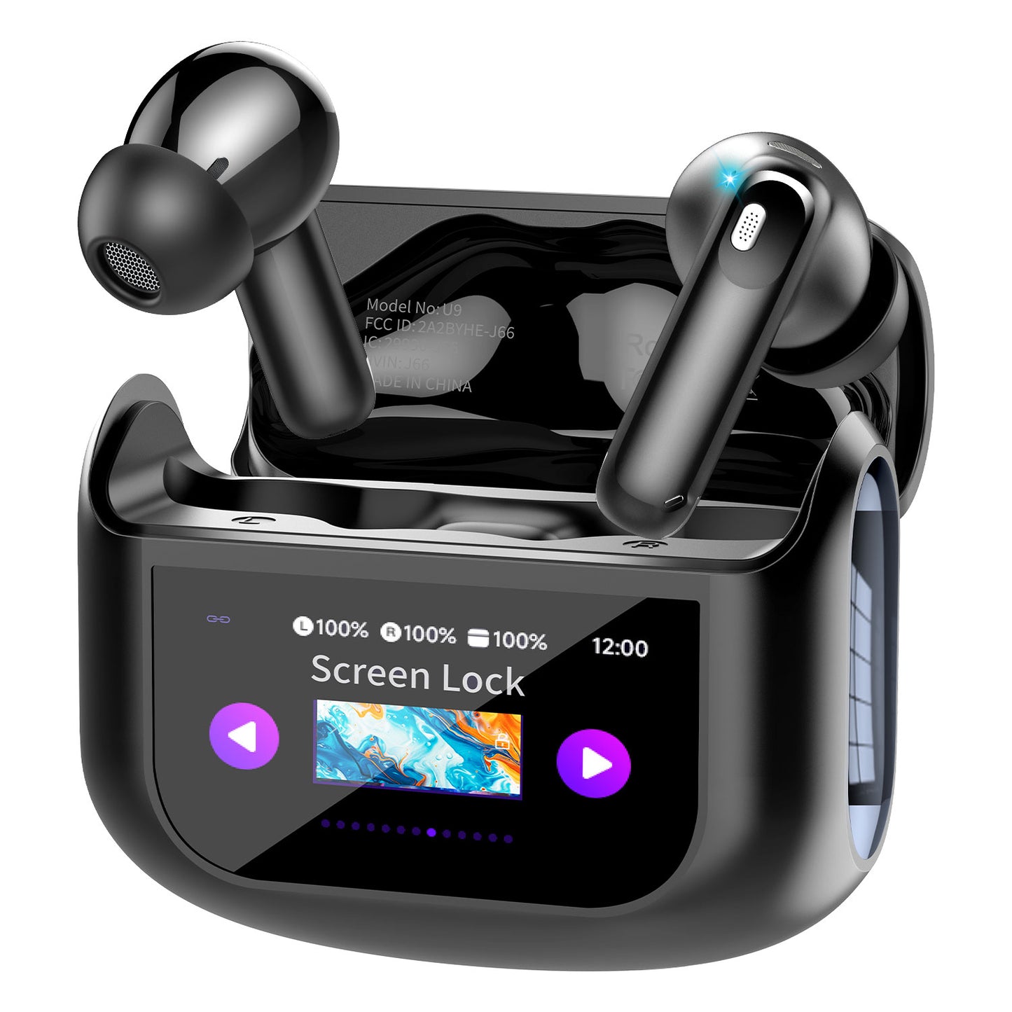 Aptkdoe Touch Screen Wireless Earbuds, Bluetooth 5.4 Ear Buds with Multifunctional with ENC Noise Cancelling MicClear Calls Earphones, 48H Bass Stereo Headphones, IP7 Waterproof Headphones for Workout