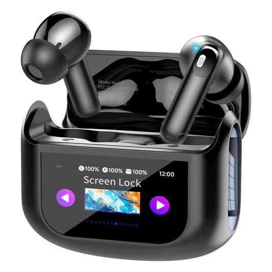 Aptkdoe Touch Screen Wireless Earbuds, Bluetooth 5.4 Ear Buds with Multifunctional with ENC Noise Cancelling MicClear Calls Earphones, 48H Bass Stereo Headphones, IP7 Waterproof Headphones for Workout