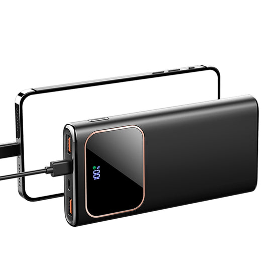 MUGO Portable Charger, 10000mAh Power Bank Fast Charging, 22.5W Battery Pack with USB C/USB A Output LED Display,for iPhone 16/15/14 Series, Samsung, Google,Android,All USB Devices