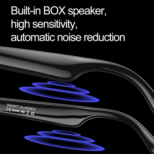 Aptkdoe AI Translation Smart Glasses, 500W Ultra-Wide Angle Camera Smart Bluetooth Glasses with Touch Voice Assistant, UV Protection/Anti-Blue Light Smart Sunglasses with Built-in Mic & Speakers, Unisex