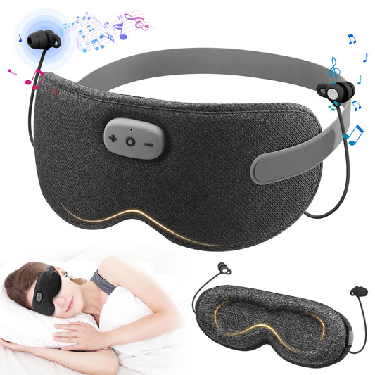 Aptkdoe Sleep Headphones, Sleep Mask with Headphones Bluetooth 5.3 with HD Stereo Speakers for Side Sleepers, Zero Eye Pressure, Adjustable 3D Sleep Eye Mask for Airplane/Travel/Meditation/Nap