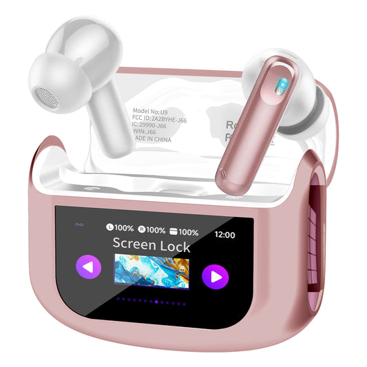 Aptkdoe Touch Screen Wireless Earbuds, Bluetooth 5.4 Ear Buds with Multifunctional with ENC Noise Cancelling MicClear Calls Earphones, 48H Bass Stereo Headphones, IP7 Waterproof Headphones for Workout