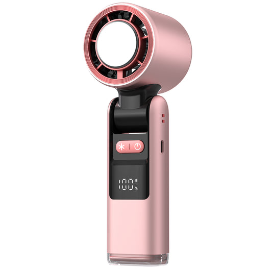 Tesnour Portable Handheld TurboFan, 3 IN 1 Mini Hand Fan with 4000mAh Battery Operated, Upto 10 Working Hours, 5 Gear Wind, Rechargeable with Air Turbo Tech Cooling Fan for Travel/Outdoor/Home/Offic