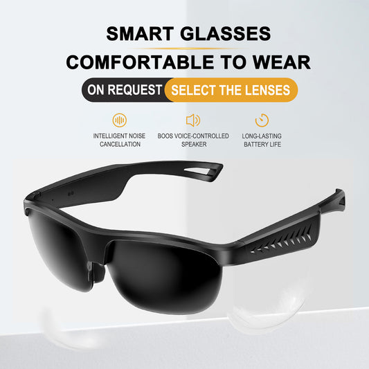 Aptkdoe Smart Glasses, Bluetooth 5.4 Glasses with Built-in Mic & Open Ear Speakers, IP68 Waterproof Wireless Glasses with Voice Assistant Compatible for IOS/Android, Unisex