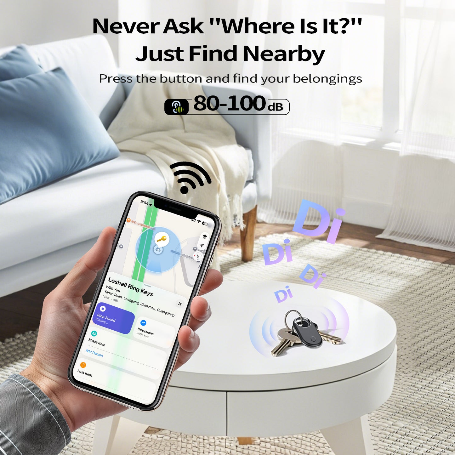 Aptkdoe Bluetooth Tracker, Smart GPS Locator Tracking Device, Item Finder for Keys, Wallet, Luggage, Pets, Use with Phones and Tablets Android or Later, Black