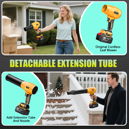 BTOOTOS Cordless Leaf Blower, Powerful Handheld Electric Blower with 2×2.0Ah Batteries&Charger, 600,000 RPM, Extended Nozzle, Lightweight Leaf Blowers for Patio, Leaves, Lawn, Yard, Dust, Snow, Car Cleaning