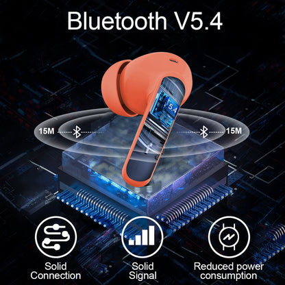 Aptkdoe Wireless Earbuds, Bluetooth 5.4 Headphones Bass Stereo, Ear Buds with Noise Cancelling Mic LED Display, 36H Playtime in Ear Earphones, IP7 Waterproof Sport Headset for Android iOS