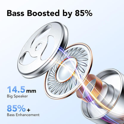 NYROVA Wireless Earbuds Bluetooth 5.3 Headphones 60hrs Playtime with Digital Display Sports Wireless Headphones with Earhook Deep Bass IPX7 Waterproof Over-Ear Earbuds for Android iOS Workout