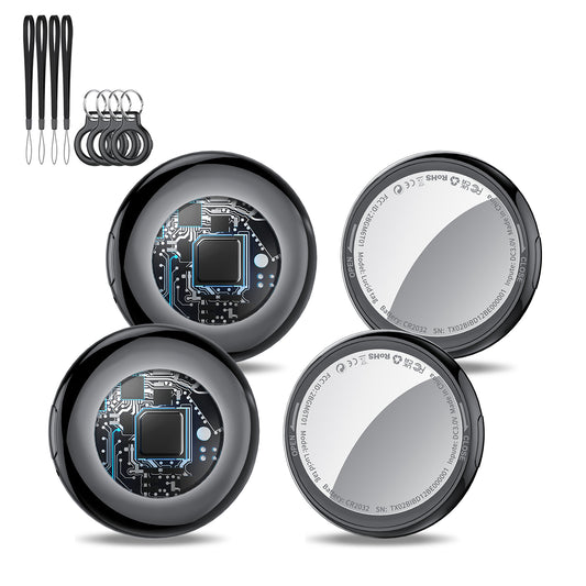 Btootos Bluetooth Locator, 4 Packs Smart Air Tracker Tag, Works with Apple Search (iOS Only), Elderly Children Pet Positioning Tracker Anti-lost, Key Finder, Headphone and Luggage Locator, Phone Finder