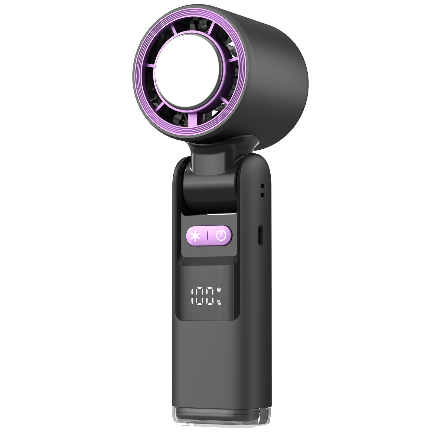 Tesnour Portable Handheld TurboFan, 3 IN 1 Mini Hand Fan with 4000mAh Battery Operated, Upto 10 Working Hours, 5 Gear Wind, Rechargeable with Air Turbo Tech Cooling Fan for Travel/Outdoor/Home/Offic