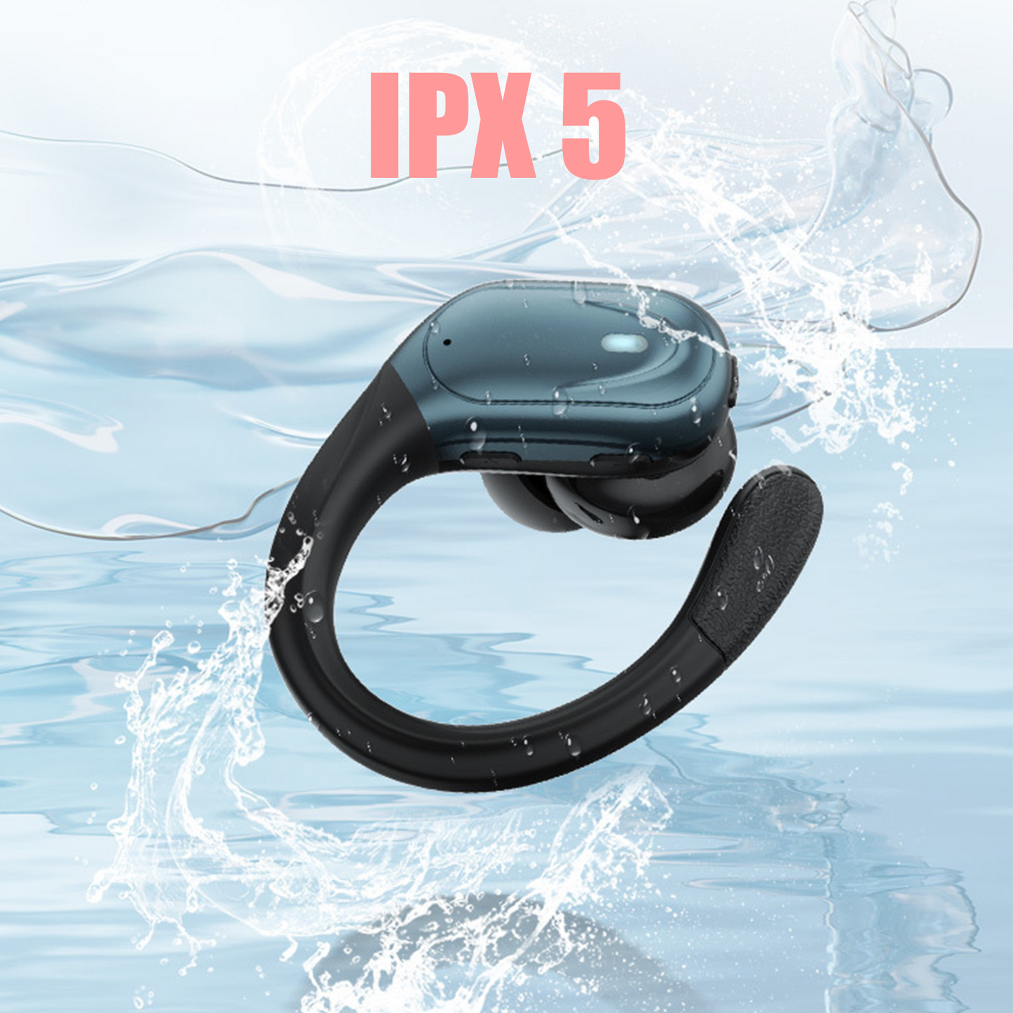 DRADZK Wireless Earbuds Bluetooth 5.3 Headphones 60hrs Playtime with Digital Display Sports Wireless Headphones with Earhook Deep Bass IPX7 Waterproof Over-Ear Earbuds for Android iOS Workout
