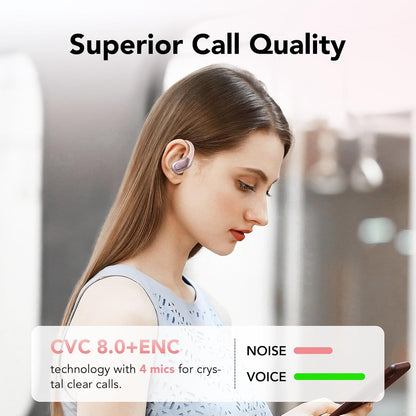 ONYQRA Wireless Earbuds Bluetooth 5.3 Headphones 60hrs Playtime with Digital Display Sports Wireless Headphones with Earhook Deep Bass IPX7 Waterproof Over-Ear Earbuds for Android iOS Workout