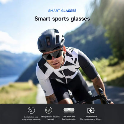 Aptkdoe Smart Glasses, Bluetooth 5.4 Glasses with Built-in Mic & Open Ear Speakers, IP68 Waterproof Wireless Glasses with Voice Assistant Compatible for IOS/Android, Unisex