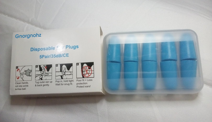 Gnorgnohz  Soft Ear Plugs, 5 Pairs SNR 35 dB Noise Cancelling Noise Protection Ear Plugs for Night Aeroplane Travel Festival Work Study, Noise Cancelling Ear Plug