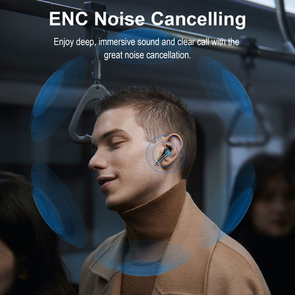 Aptkdoe Wireless Earbuds, Bluetooth 5.4 Earphone Sport, ENC Noise Cancelling Mic, 40H Playtime IPX7 Waterproof Headphone with LED Display for iOS Android Cellphone