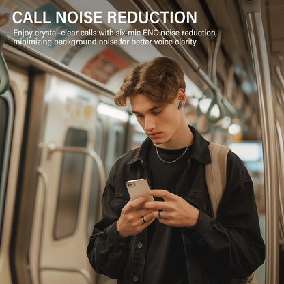 Aptkdoe Wireless Earbuds, Bluetooth 5.4 Headphones with Hybrid Active Noise Cancelling with 3 Mics ANC Clear Call, 40H Playtime Earphones with Wireless Charging Case Power Display for Gym/Running/Work, Black