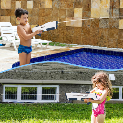 Btootos Electric Water Guns for Adults Kids, Automatic Water Reload & Shooting, Automatic Water Gun, Large Capacity Battery Powered Squirt Gun, Summer Beach Pool Backyard Outdoor Toys（White）