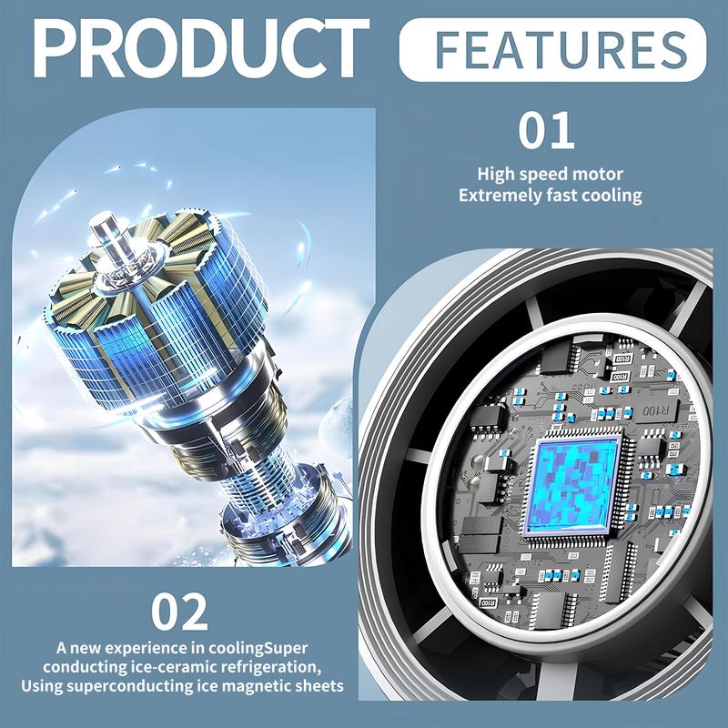 Tesnour Portable Handheld TurboFan, 3 IN 1 Mini Hand Fan with 4000mAh Battery Operated, Upto 10 Working Hours, 5 Gear Wind, Rechargeable with Air Turbo Tech Cooling Fan for Travel/Outdoor/Home/Offic