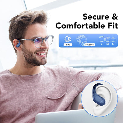 NYROVA Wireless Earbuds Bluetooth 5.3 Headphones 60hrs Playtime with Digital Display Sports Wireless Headphones with Earhook Deep Bass IPX7 Waterproof Over-Ear Earbuds for Android iOS Workout