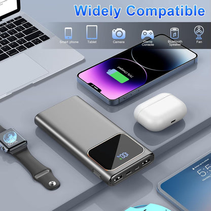 MUGO Portable Charger, 20000mah Power Bank, 22.5W Fast Charging Battery Pack with Usb-c/Usb-a Output, Digital Display Portable Phone Charger for iPhone 16/15/14/13 Pro Samsung Google LG iPad AirPods