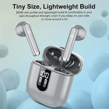 Wireless Headphones, Bluetooth 5.3 Wireless Earbuds with Dual LED Display Touch Control, HD Mic HiFi Stereo Sound Mini Ear Buds  with 30H Playtime, IPX7 Waterproof Bluetooth Earphones for IOS/Android