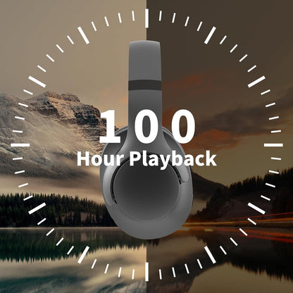 Gaihond Active Noise Cancelling Headphones with Microphone-100H Playtime, Bluetooth Headphones with Deep Stereo Sound, Foldable Comfort, Wireless Headphones