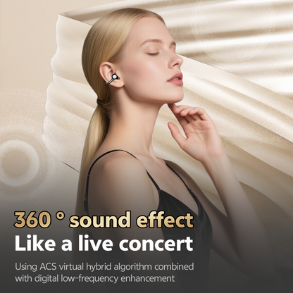 Aptkdoe Clip on Earbuds Bluetooth 5.4, Open Ear earbuds Wireless with Mic, Lightweight Comfort, Small-Ear Friendly Bluetooth Earbuds, 60H Sport Ear Buds, IP7 Waterproof Noise Cancelling Headphones, Black