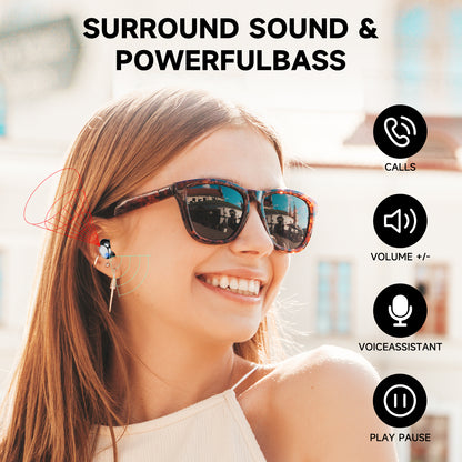 Aptkdoe Sleep Ear Buds, Bluetooth 5.4 Ultra-Mini Sleep Earbuds for Side Sleepers, Hi-Fi Stereo 3D Bass Noise Cancelling Wireless headphones, 53H Playtime with IP7 Waterproof LED Earphones, USB C