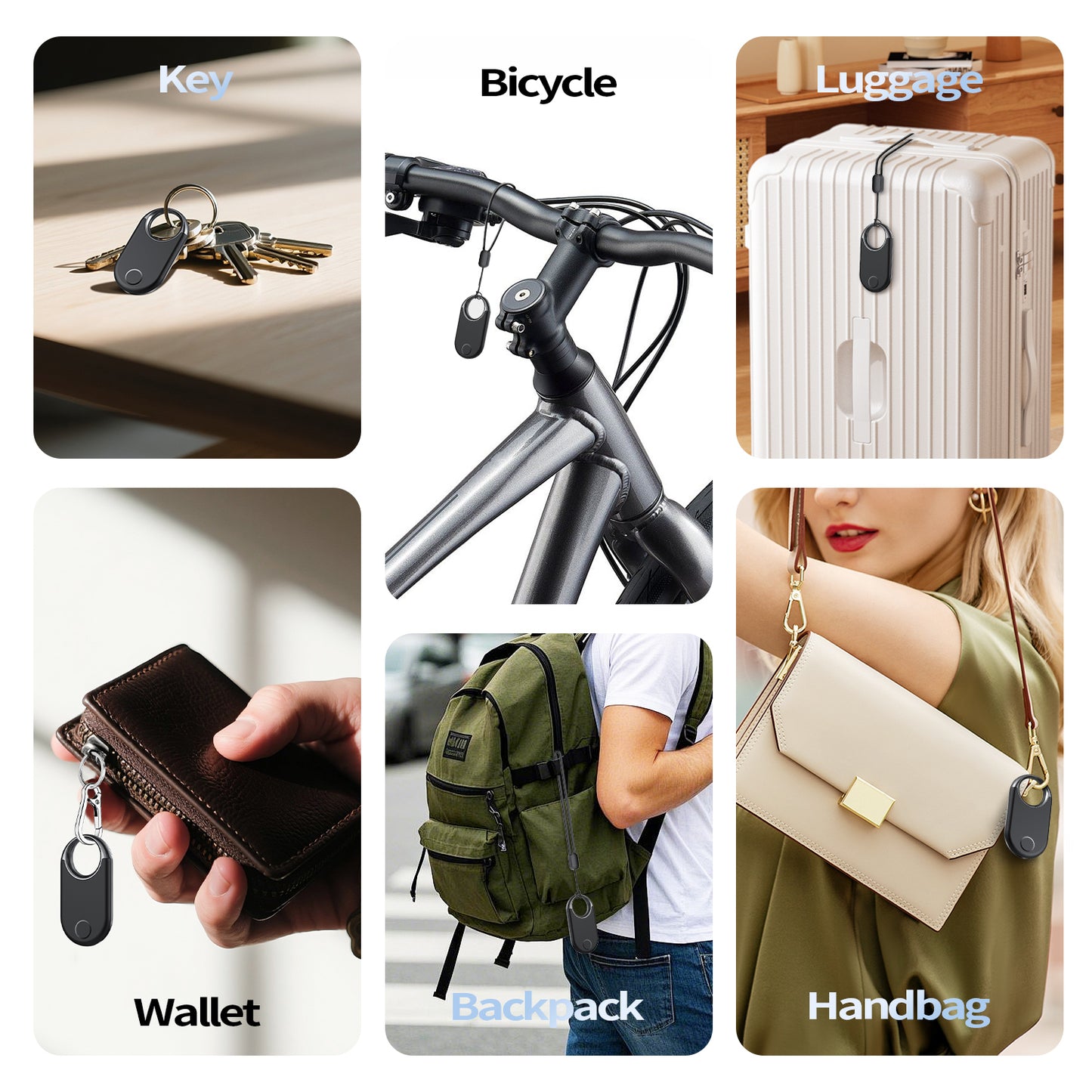 Aptkdoe Bluetooth Tracker, Smart GPS Locator Tracking Device, Item Finder for Keys, Wallet, Luggage, Pets, Use with Phones and Tablets Android or Later, Black