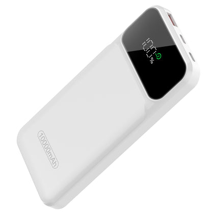 MUGO Power Bank 10,000mAh 22.5W Power Bank Fast Charging, PD3.0 QC4.0 PD20W Mini Portable Charger, USB-C Input/Output, LED Digital Display Slim Powerbank for Smartphones Tablets and More, White(2025)
