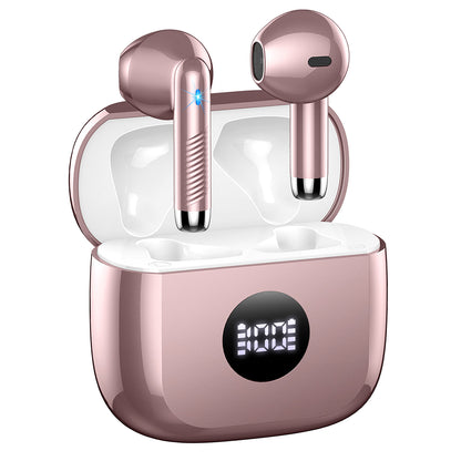 Aptkdoe Wireless Earbuds, Bluetooth 5.4 Earphone Sport, ENC Noise Cancelling Mic, 40H Playtime IPX7 Waterproof Headphone with LED Display for iOS Android Cellphone