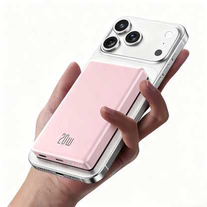 MUGO Magsafe Portable Charger, Magnetic Power Bank for iPhone , Ultra Slim 10000mAh Magnetic Wireless Portable Charger, 20W PD Fast Charging Compatible with iPhone 16/15/14/13/12 Pro Max Pro Plus