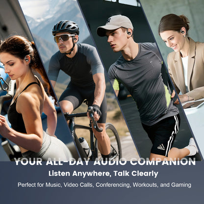 Aptkdoe Open Ear Earbuds, Non-In-Ear Comfortable Earhook Wireless Earbuds with Bluetooth 5.4 and ENC Clear Calls, 48H Long Battery Life, Open Ear Headphones for Running, Travel & Daily Wear, Waterproof