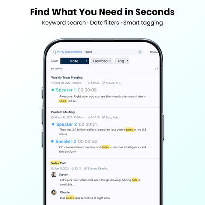 Btootos High-Definition Smart Voice Recorder - Bluetooth V5.4, Long Battery Life, Real-Time Translation, Multifunctional Recording Device