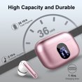 Aptkdoe Wireless Earbuds, Bluetooth 5.4 Headphones Bass Stereo, Ear Buds with Noise Cancelling Mic LED Display, 36H Playtime in Ear Earphones, IP7 Waterproof Sport Headset for Android iOS