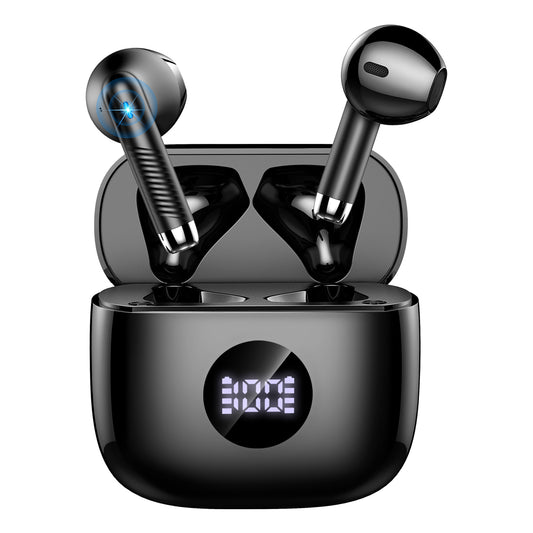 Aptkdoe Wireless Earbuds, Bluetooth 5.4 Earphone Sport, ENC Noise Cancelling Mic, 40H Playtime IPX7 Waterproof Headphone with LED Display for iOS Android Cellphone
